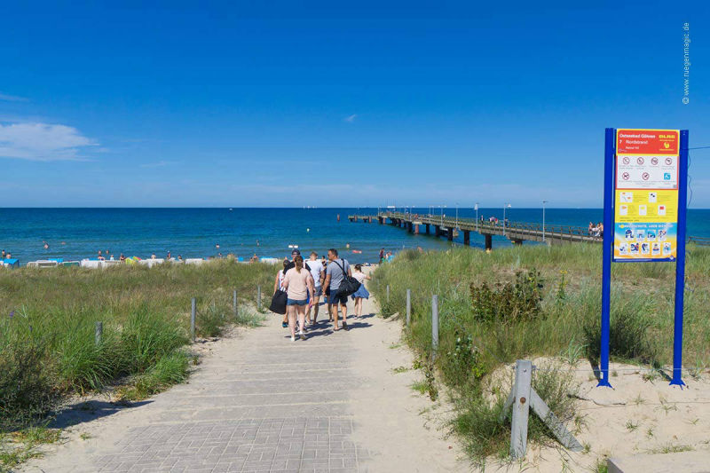 Strandzugang an der Seebrücke